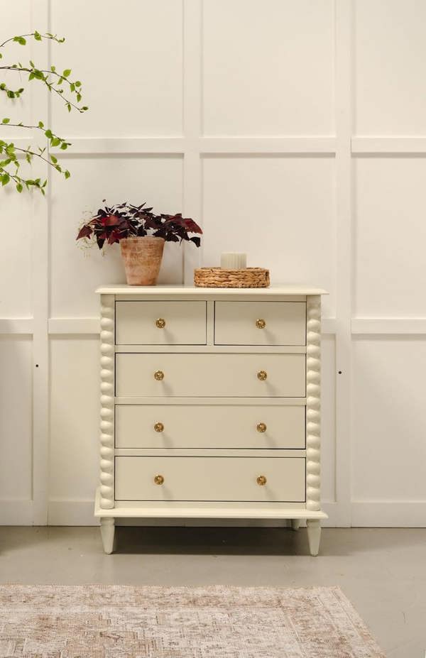 Statement Furniture Cromwell 2 over 3 Chest of Drawers with Bobbin Design
