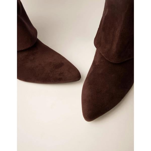 Blue Vanilla Suede Cape Kitten Heel Boots