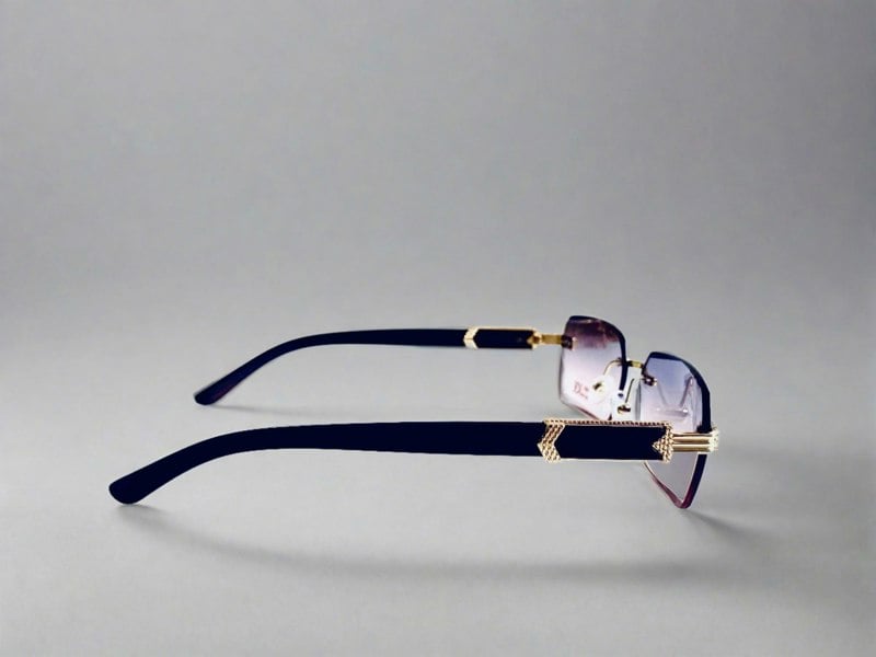 Las Vegas - Pink Gradient Rimless Rectangle Sunglasses