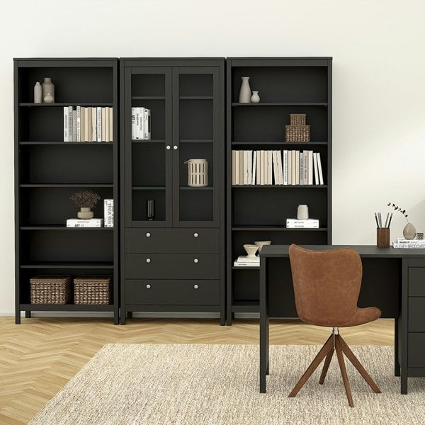Furniture To Go Madrid Bookcase in Matt Black