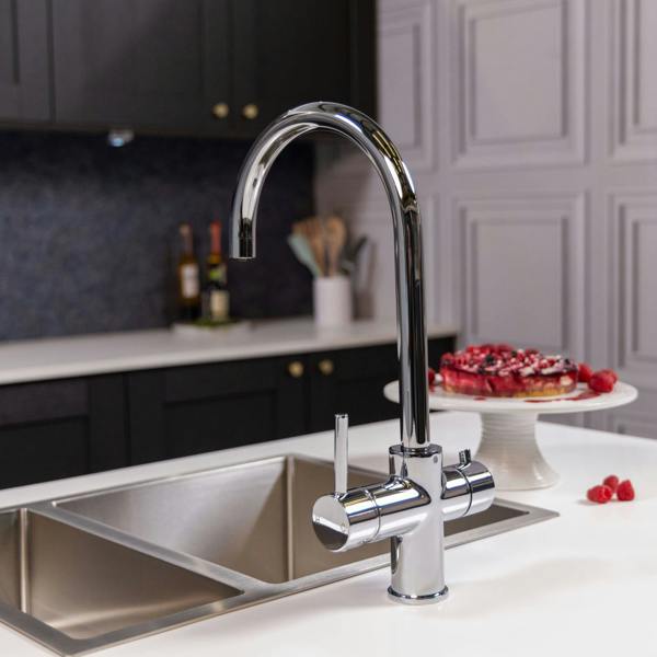 Flode svan | 3 in 1 Instant Boiling Tap | Polished Chrome Finish