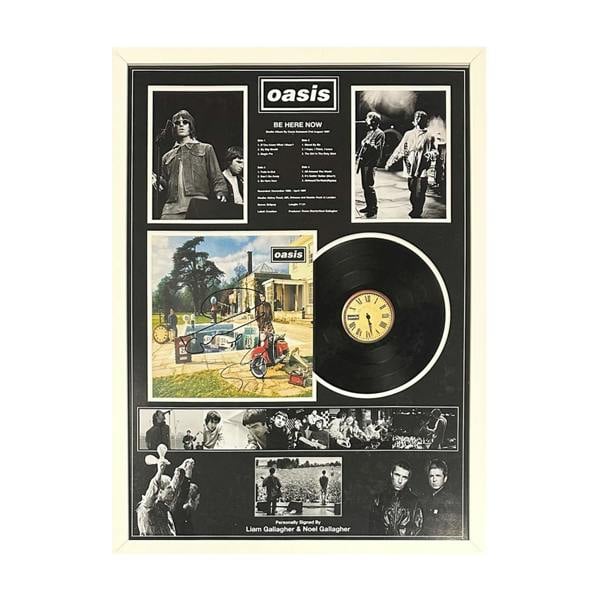 Noel & Liam Gallagher Signed 'Be Here Now' LP Elite Frame