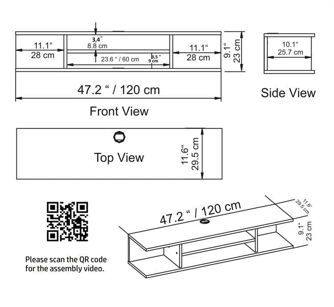 Decorotika Pivot  Modern Tv Stand TV Cabinet for TV's up to 55"