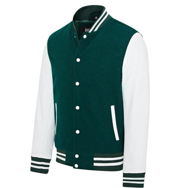 Infinity Leather Letterman Baseball Wool Leather Varsity Bomber Jacket - Genoa