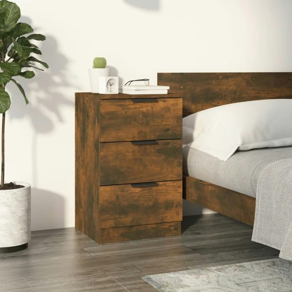 Berkfield Bedside Cabinet Smoked Oak 40x36x65 cm