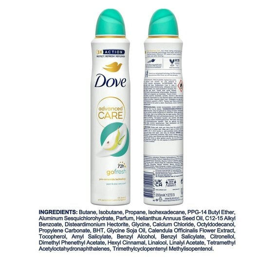 Dove Anti-perspirant Deodorant Go Fresh Pear & Aloe Vera 72H Protection 200ml