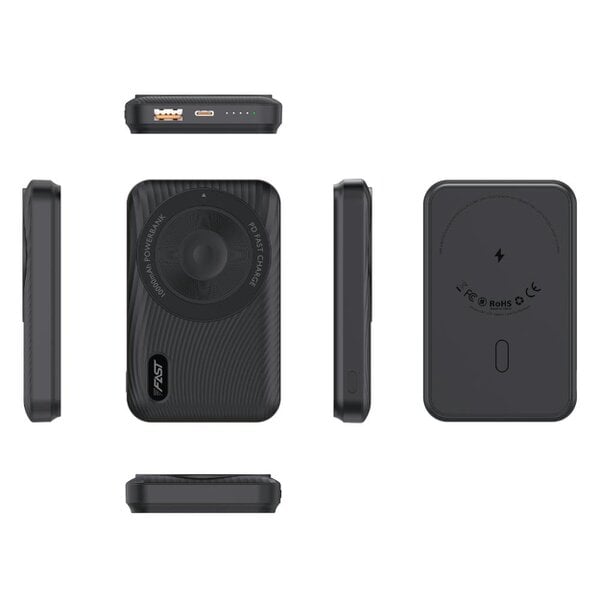 Power Bank 10,000 mAh Charging Compact Phone Portable Wireless Magnetic Chargeable Smartphone Device