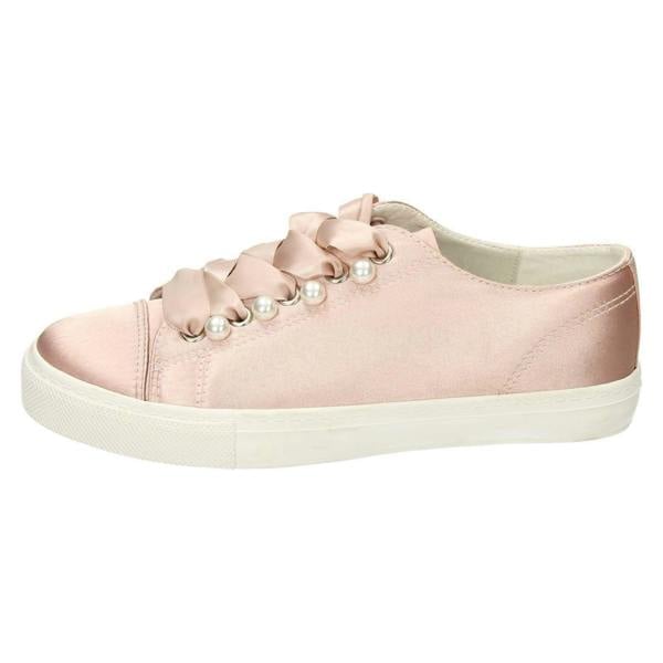Spot On Ladies Spot On Ribbon Lace Up Pumps