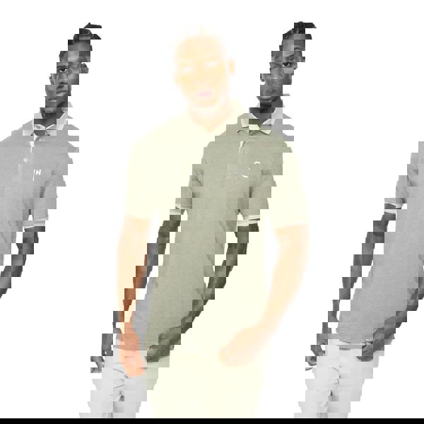 Crosshatch Mens Preece Polo Shirt - Light Olive - 