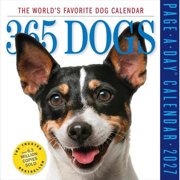 365 Days Of Dogs Desk Calendar 2027, Desk Calendars, Day To View, Dogs, Gift