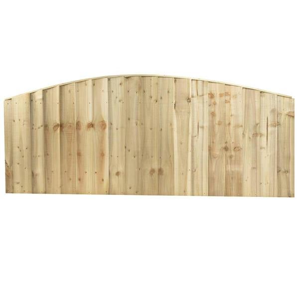 Snowdon Timber Treated Round Top Fence Panel (T) 30mm (W) 600mm (H) 1.8m