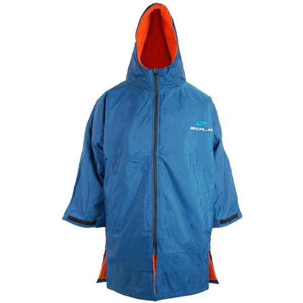 Sola Adult Waterproof Changing Robe - Navy/Orange