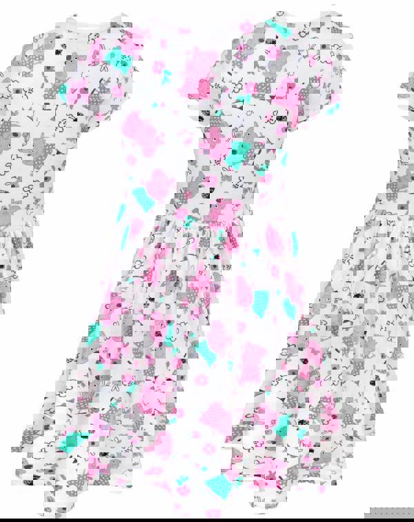 Peppa Pig Girls White Short Sleeve Skater Dress