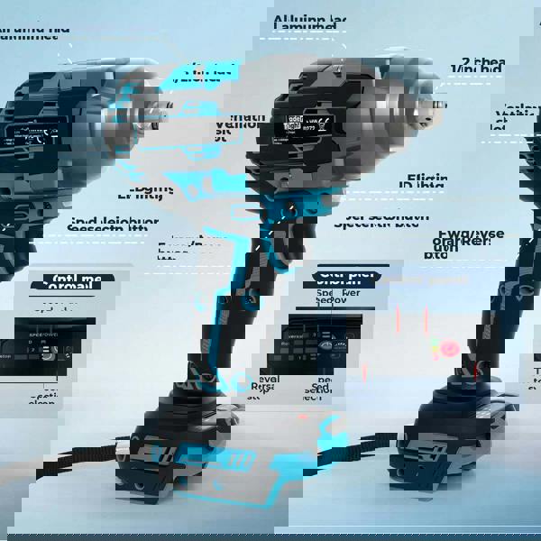 Traderight 21V Brushless Impact Wrench 1/2" Rattle Gun 2×4.0Ah 1200Nm Kit Set