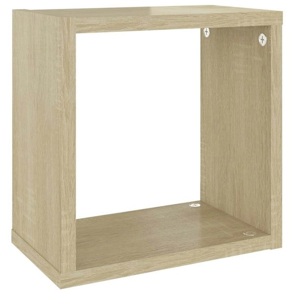 Berkfield Wall Cube Shelves 2 pcs Sonoma Oak 26x15x26 cm