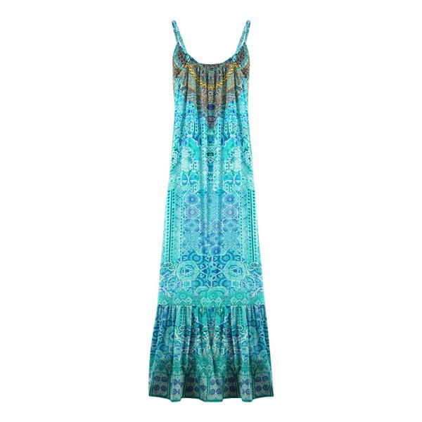 Inoa Atlantis 1929 Silk Maxi Dress - Blue