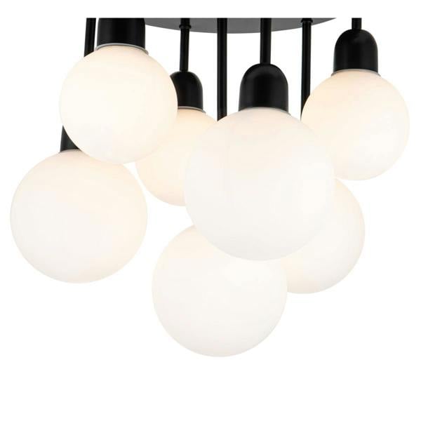 COSYLYTE Broome Bathroom 7 Light Opal Glass Ceiling Light