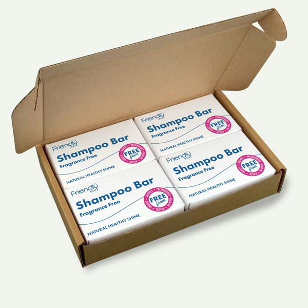 Friendly Soap - Natural Shampoo Bar - Fragrance-free - 4 X 95g
