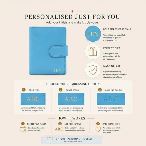PRIMEHIDE Small Real Leather Trifold Purse for Women - RFID Ladies Leather Wallet with Coin Pocket - Miami