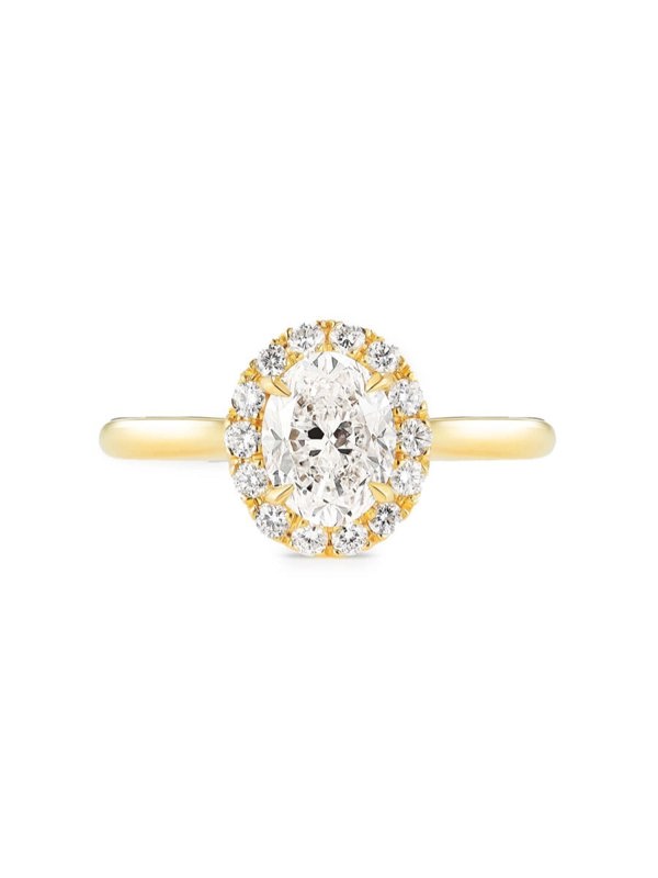 Gemdaia Diamond Dandelion Halo Ring