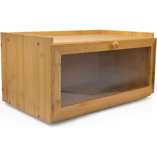 Maison des Cadeaux Rectangular Bamboo Single-Layer Bread Bin