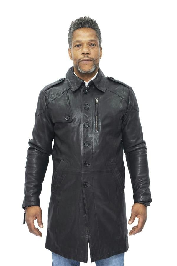 Infinity Leather Mens Leather Trench Coat-Hamburg