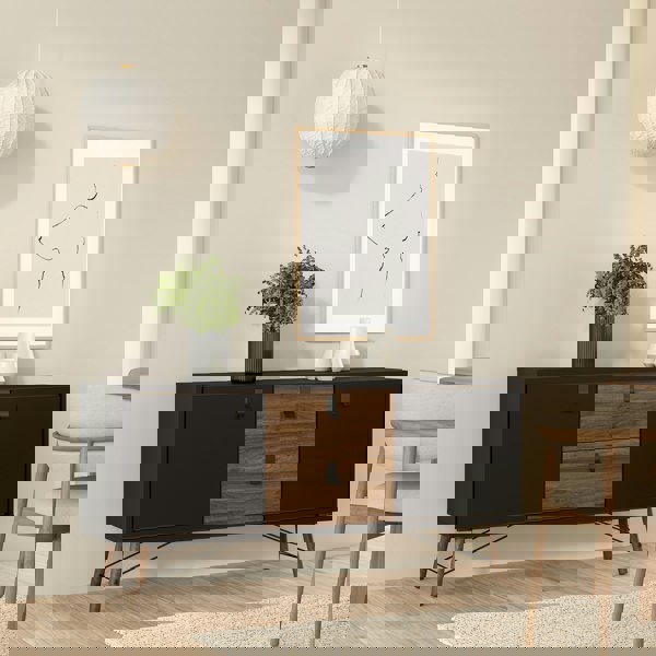 Furniture To Go Ry Sideboard 2 doors + 2 drawers Matt Black Walnut