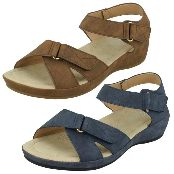 Spot On Ladies Spot On Low Wedge Sandals F00288
