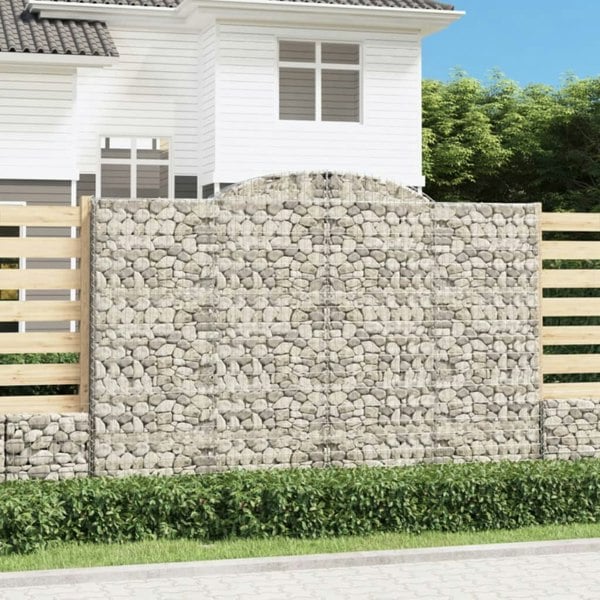 Berkfield Arched Gabion Baskets 4 pcs 300x30x200/220 cm Galvanised Iron