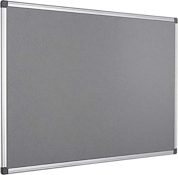 KAV 60 cm x 45cm Aluminium Frame Felt Notice Pin Board - Notice Board Bulletin Frame for Office, School, Bedroom, Memo, and Home