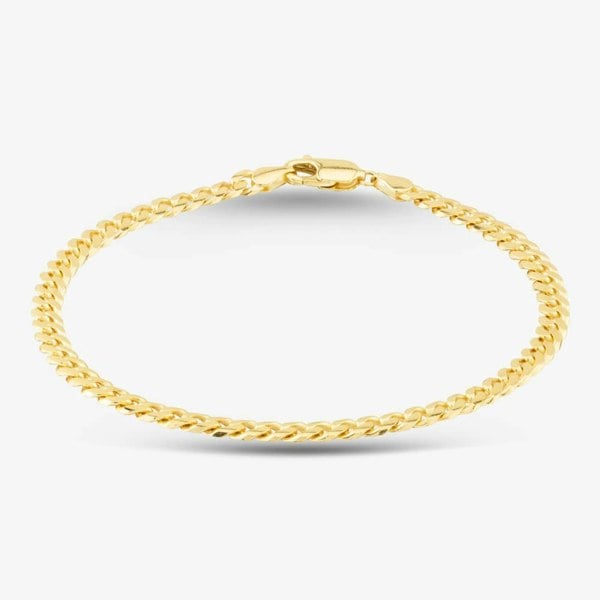 T. H. Baker 9ct Yellow Gold 8.5 Inch Curb Chain Bracelet SDCC-420-9Y-8.5
