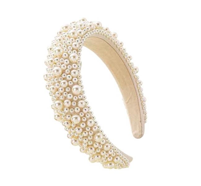 Gold Trip Pearl Padded Headband