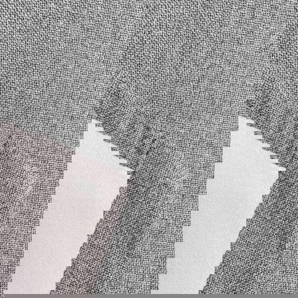 Enhanced Living Grey Textured Basketweave 100% Blackout Curtains - Thermal/Energy Saving Pair with Eyelets For Living Room & Bedrooms