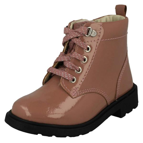 Clarks Girls Clarks Lace Up Detailed Ankle Boots Astrol Lace