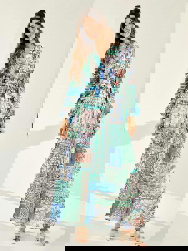 GWD Tinsley Patchwork Print Maxi Dress