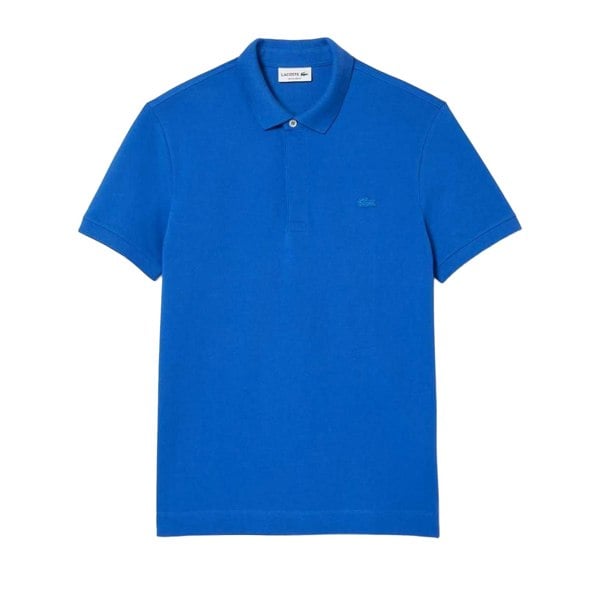 Lacoste Mens Paris Piqué Stretch Regular Polo Shirt - Blue
