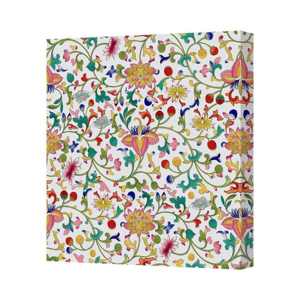 Benjamin Tate Design Floral Canvas Art Print Gallery Wrapped With Deep Wooden Frame Handmade In UK