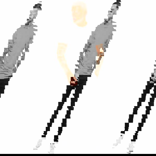 Enzo Mens Crew Neck T-Shirt - Grey