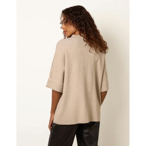 Blue Vanilla Short Sleeve Button Detail Jumper