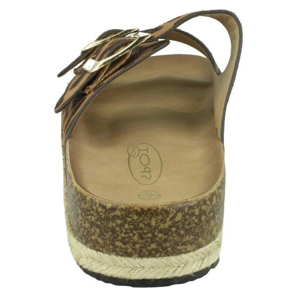Spot On Ladies Spot On Leopard Print Mules F10955