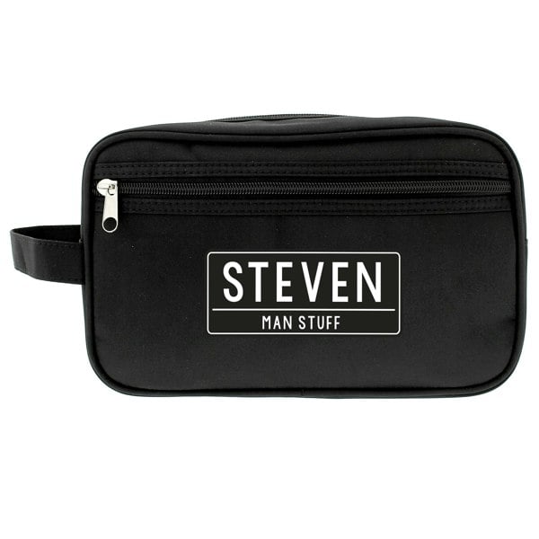 Personalised Memento Company Personalised Black Toiletry Bag