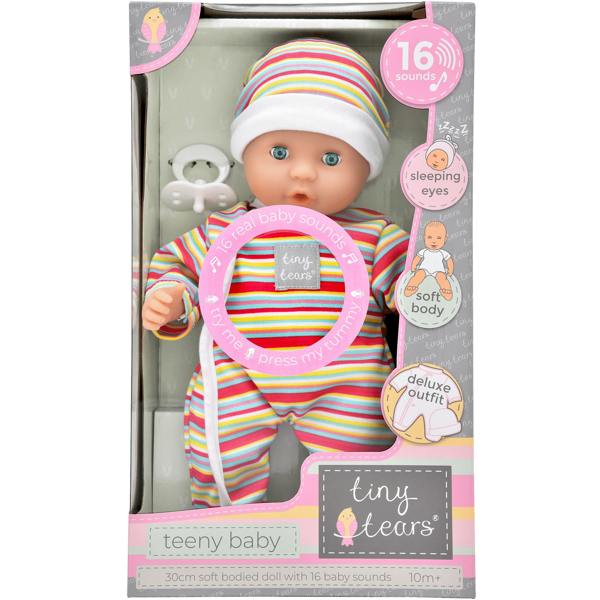 Tiny Tears 12" (30cm) Teeny Baby Doll with 16 Sounds - White