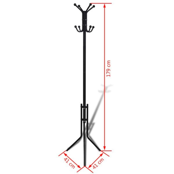 Berkfield Metal Black Coat Stand