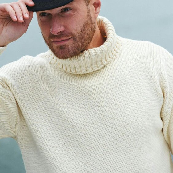 Scotts of Stow Merino Wool English-Made Traditional Submariner Sweater