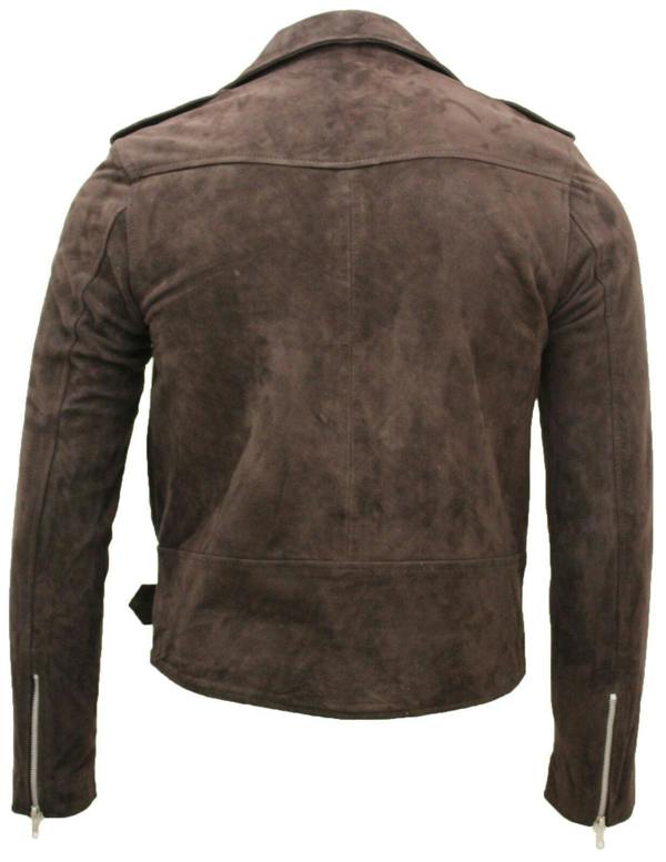 Infinity Leather Mens Goat Suede Leather Brando Biker Jacket-Melbourne