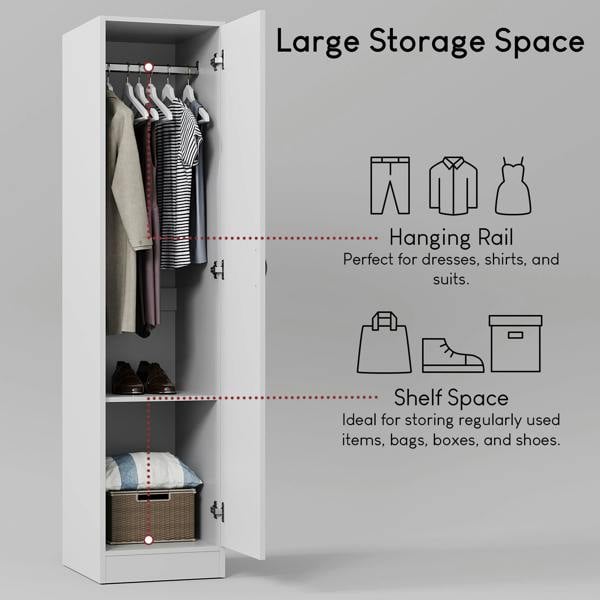 Vida Designs Riano 1 Door Wardrobe