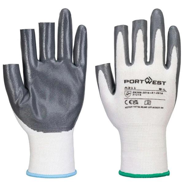 Grip 13 Nitrile 3 Fingerless Glove (Pk12) - Hi-Vis Trousers