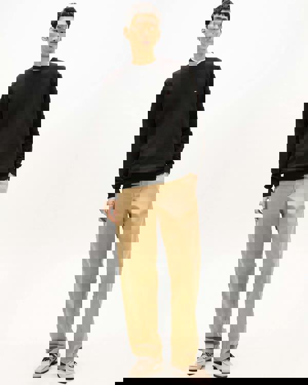 Tommy Hilfiger Essential Mens Terry Cotton Crew Neck - Black