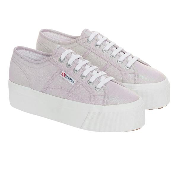 Superga Womens/Ladies 2790 Lamew Lace Up Trainers - Pastel Lilac/Iridescent - 