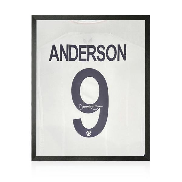 James Anderson Signed England Test Shirt Compact Frame